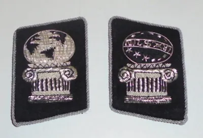 Masonic Solomon Temple Lodge Orb Uniform Collar Tabs Cape Robe Patch 33 Silver X • $29.99