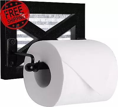 Black Farmhouse Toilet Paper Holder - Farmhouse Bathroom Decorative Accessories  • $37.73