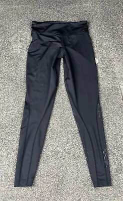 2XU Compression Tights Womens Small Black Mid Rise Athletic Long Pants Ladies • $39