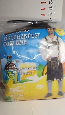  Oktoberfest Costume Mens German Bavarian Lederhosen Short -Medium • $29.99