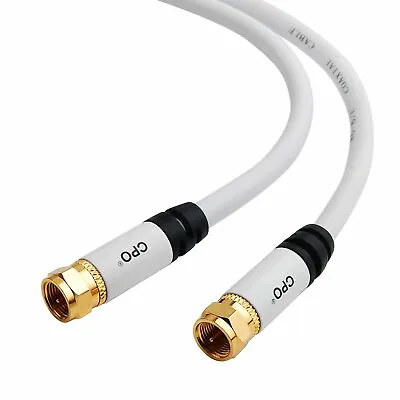 £3.25 • Buy 3m - CPO RG6 F-Type Coaxial Television Cable For Sky TV Virgin Freeview #J10
