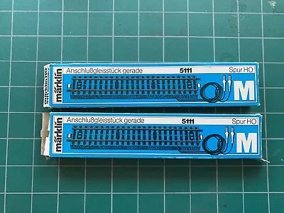 Lot Of 2 Brand New MARKLIN H0 5111 M Track Straight Track Feeder Sections • $19.95