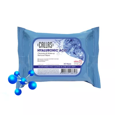 Callas Hyaluronic Acid Cleansing & Make Up Remover Wipes *New*  [US Seller] • $5.91