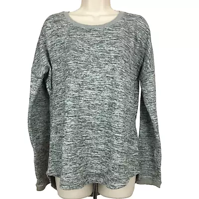 90 Degree By Reflex Womens Large Gray Long Sleeve Thumb Holes Pullover Knit Top • $15.95