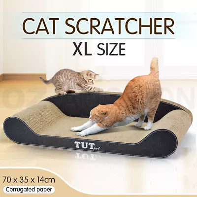 Cat Scratching Post Cat Toys Post Scratcher Corrugated Cardboard Pet Gym Toy -XL • $49.95