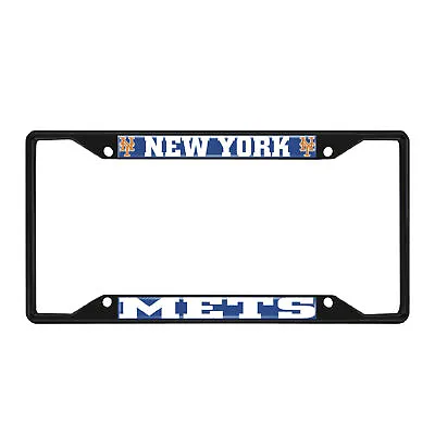 Fanmats MLB New York Mets Black Metal License Plate Frame • $14.49
