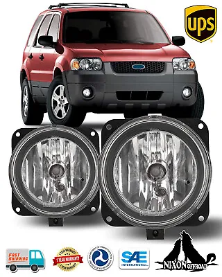 Fog Lights For 2005-2006 Ford Escape Clear Front Driving Bumper Lamps Left&Right • $36.99
