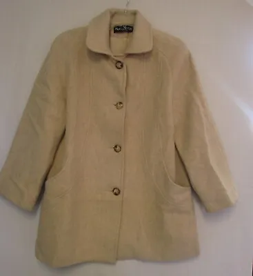 Vintage Herman Kay Beige Neutral Wool Blend Coat  Size Petite • $35.99