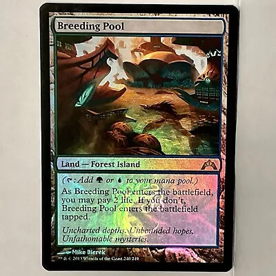 MTG ~ FOIL ~ Breeding Pool ~ 240/249 ~ Gatecrash ~ Rare Land • $26.99