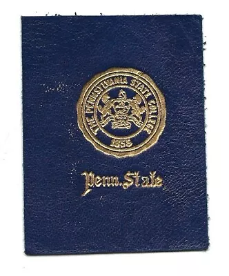 Penn State University Tobacco Leather L-20 Seal Pennant C1908 Gold Vertical • $10