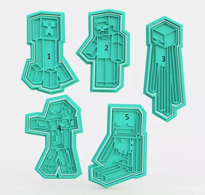 $6 • Buy Minecraft Cookie Cutter & Embosser Fondant Cutter