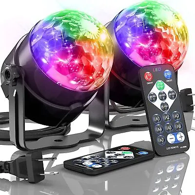 £12.39 • Buy 2X Party Magic Ball Light LED Party Disco RGB Rotating Club DJ Stage Lights
