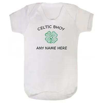 Personalised CELTIC BHOY Babygrow Bodysuit / Scotland Football CFC / Baby Shower • £14.99