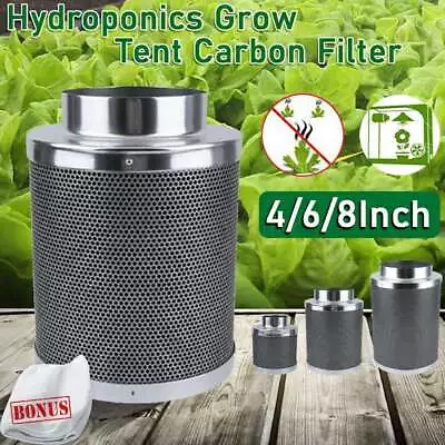 4/6/8 Inch Grow Tent Inline Duct Fan Speed Controller Ventilation Carbon Filter • $49.95