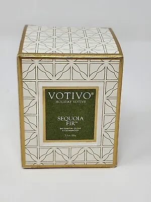 Votivo Sequoia Fir Holiday Votive Candle - Mini Size (2.1 Oz) NEW In Box - Rare! • $13