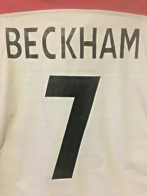 England 2004 Gerrard Beckham Rooney Shirt Soccer Numbers Heat Print Football • £12.99