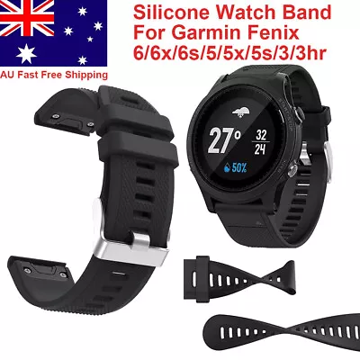 Silicone Watch Band Strap For Garmin Fenix 6X 5X 6 5 5S 3HR Forerunner 945 935 • $9.99