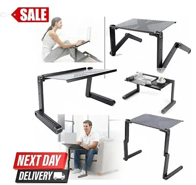 Adjustable Portable Laptop Stand PC Notebook Desk Table Lap Tray • £16.98