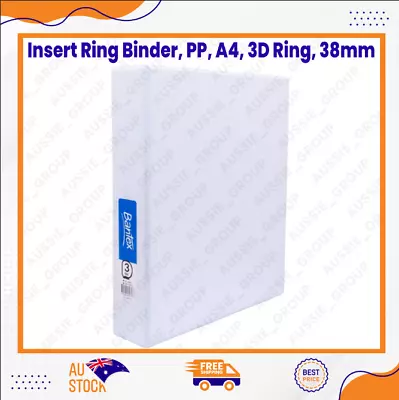  Standard Insert Ring Binder PP A4 3D Ring 38Mm White [Item No. 100851594] • $8.99