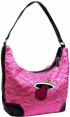 New MIAMI HEAT Pink Quilted Hobo Bag PURSE NBA Basketball NWT Free Shipping ! • $22.49