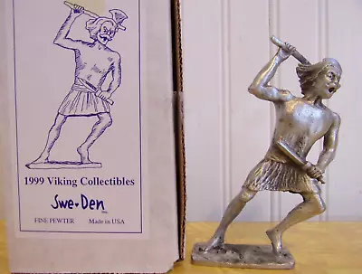 Swe-den Designs Pewter Viking Figurine   Beserker  1999 Usa Collectable 4 1/2  • $20