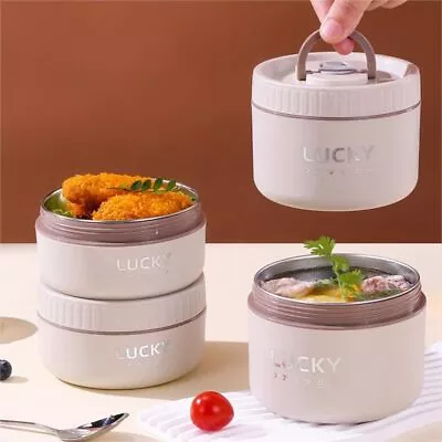 Lunch Box Thermos Food Flask Stainless-Steel Insulated Food Soup Jar Container • $14.82