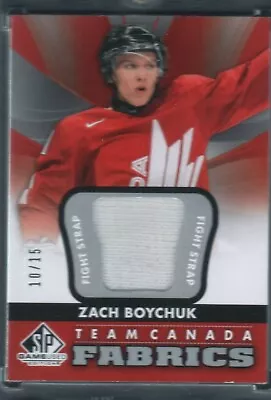 Zach Boychuk Fight Strap Team Canada Fabrics /15 TC-25 12-13 UD SP Game-Used • $54.64