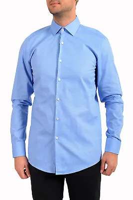 Hugo Boss Men's  Marley US  Blue Sharp Fit Button Down Dress Shirt • $59.99