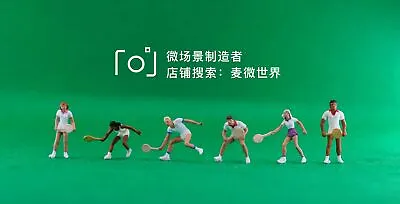 1/87 Scale Painted Tennis Badminton Player Mini Models Figure Scene Toys Props • $14.24