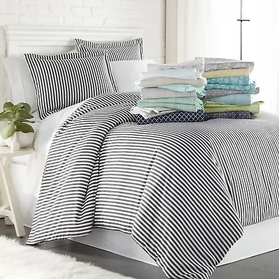 $23.99 • Buy Ultra Soft 3 Piece Pattern Duvet Cover Set By The Kaycie Gray Fashion Collection
