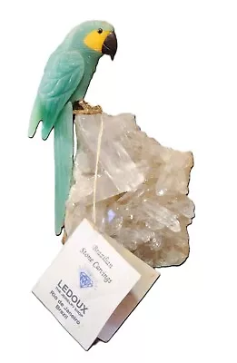 Handmade Macaw Parrot Bird Carving Sculpture Figurine Stone Rock Gemstone NEW • $29.99