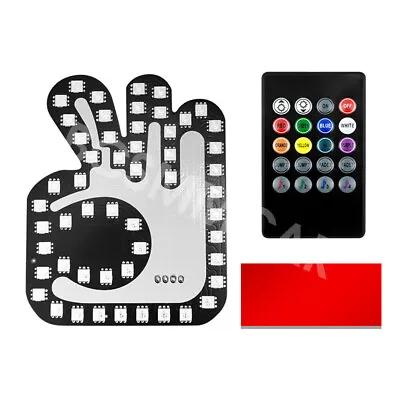 RGB Funny OK Gesture Lights Creative LED Car  Rear Windshield Warning Sign Light • $13.40