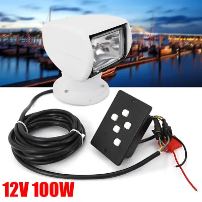 $103.03 • Buy Marine Spotlight Truck 100W Car Boat Search Light Remote Control Spot Light 12V