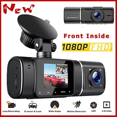 $75.99 • Buy TOGUARD Uber Dual Len Dash Cam IR Night Vision Full HD 1080P Car Recorder Camera