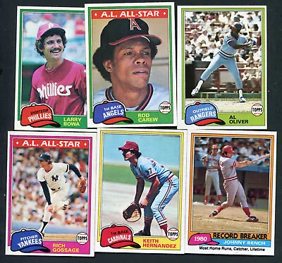 1981 TOPPS BASEBALL #'s 8 - 724  W/ HOFers MOST EXMT-NM  PICK YOUR CARDS • $0.99