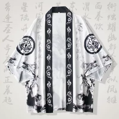 £22.04 • Buy Men's Kimono Cardigan Japanese Men Yukata Harakuju Asian Japanese Clothes Sa