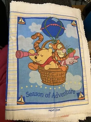 Vtg Rare Disney Winnie The Pooh Season Of Adventure Fabric Book Panel CUT • $23