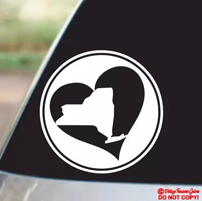 New York Heart - Vinyl Decal Sticker Car Window Wall Bumper State City Usa Love • $2.99