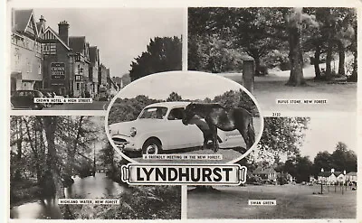 LYNDHURST MultiView New Forest Hampshire - Vintage POSTCARD • £3.97
