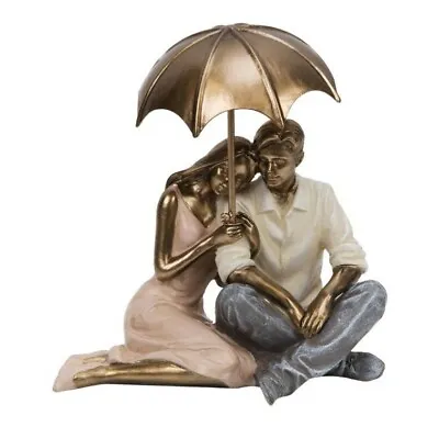 Juliana Collection Rainy Day Couple Sitting Resin Figurine Ornament 60550 New • £21.90