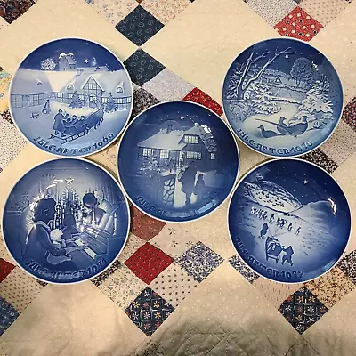 Christmas Plates B&G Porcelain Set Of 5 Decorative Plates 1969- 1973 • $40