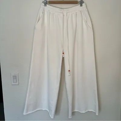 Staud Wide Leg Sweatpants White Extra Large • $80