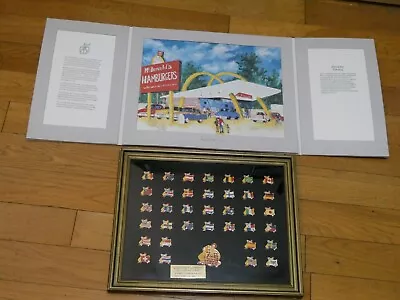1985 Mcdonald’s 30th Birthday Commemorative Pin Set & Bill Olendorf Lithograph • $66.50
