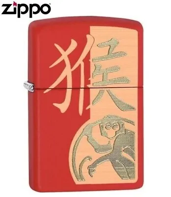 $35.95 • Buy Zippo Lighter Year Of The Monkey Red Matte Lighter 100% Genuine