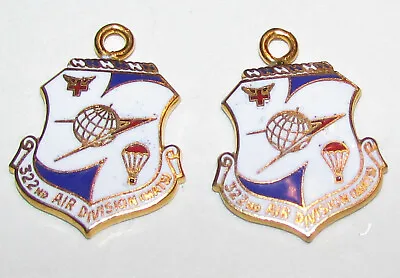 2 USAF 322nd Air Division Military MATS CHARM LOT Vintage 1970's (gold Tone) • $7.19