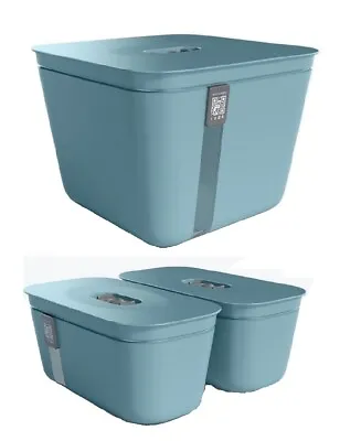 3Piece Vacuvita Premium Vacuum Container In Blue 1 Large And 2 Small • $22.99