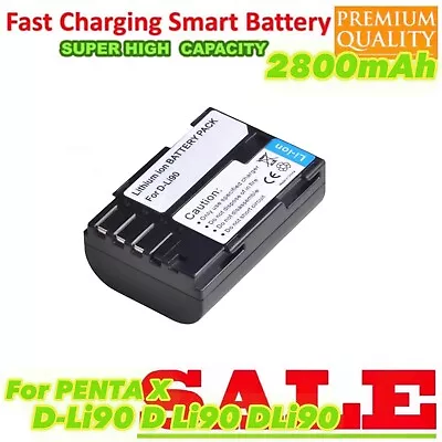 2800mAh D-Li90 D Li90 DLi90 Battery For PENTAX K-1 K-01 K-3 K-5 K-5D K-5IIs K-7 • $23.88