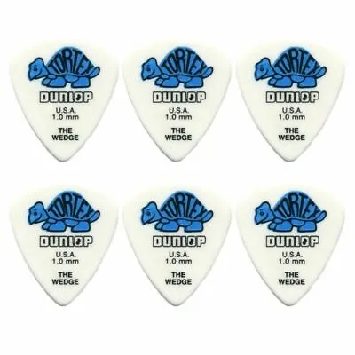 $5.44 • Buy 6 X Jim Dunlop Tortex Wedge 1.00mm Guitar Picks 424R USA Basic Pack
