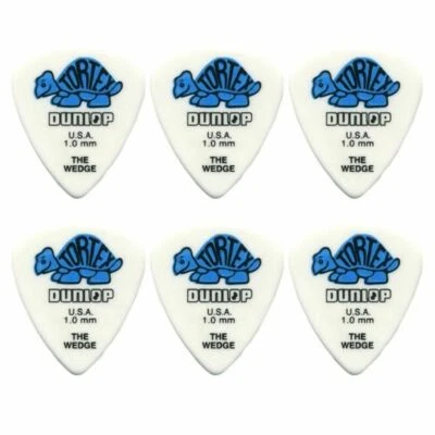 $5.44 • Buy 6 X Jim Dunlop Tortex Wedge 1.00mm Guitar Picks 424R USA Basic Pack
