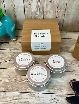 Texas Sampler Candle Set 3 Mini Soy Candles That Remind You Of Texas • $10